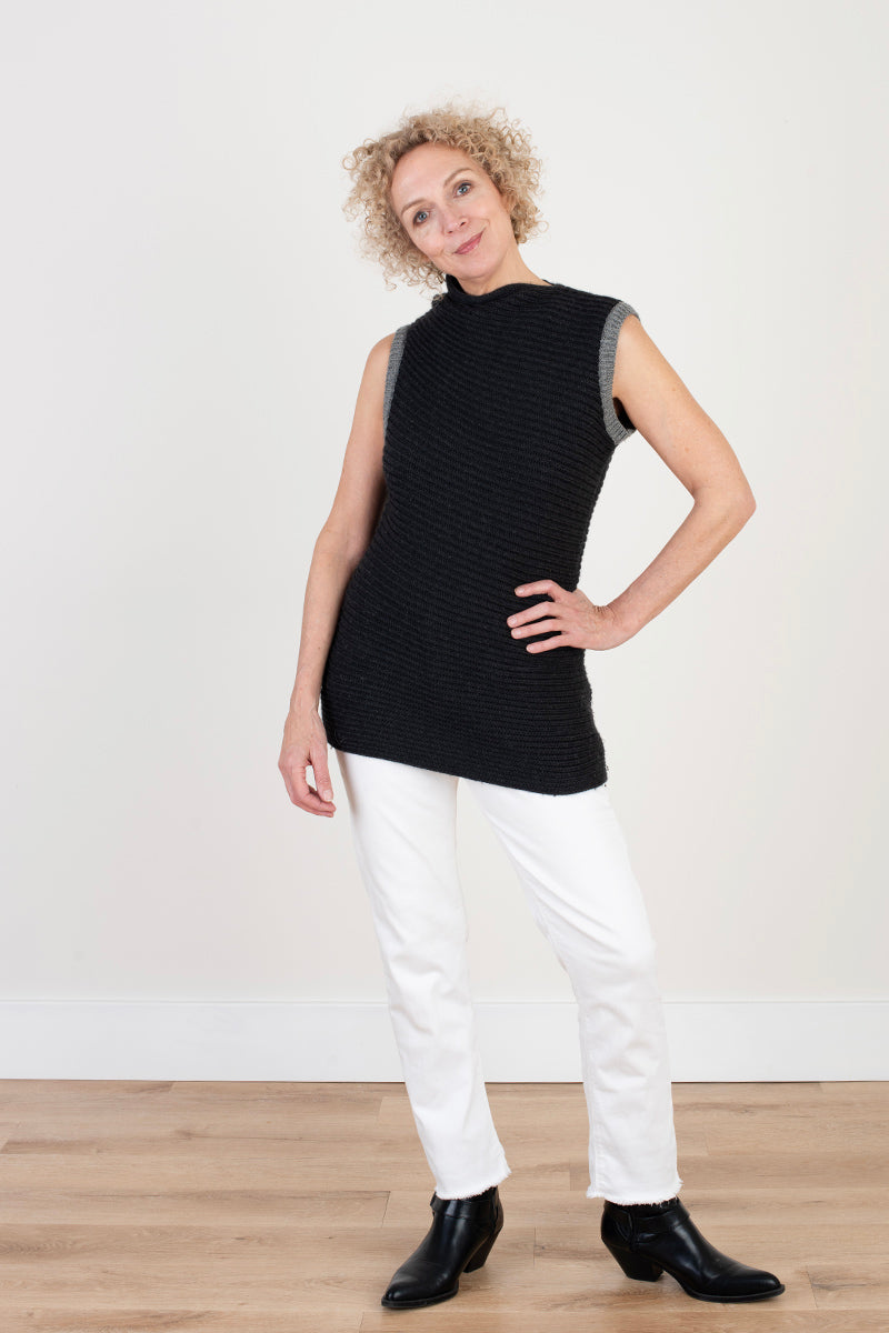 Joseph Tricot Black Sleeveless Jumper