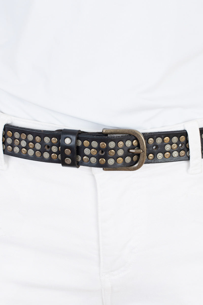 Black Rivet Belt