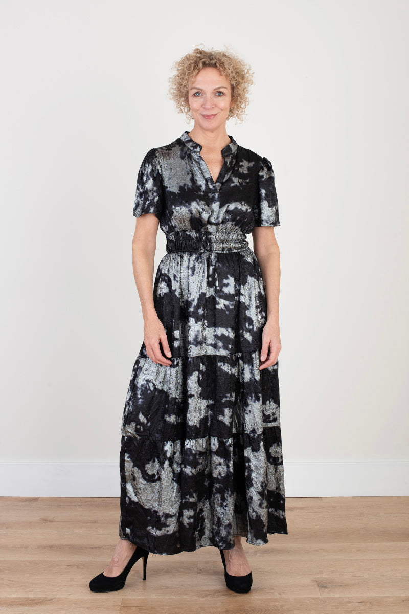 Black And Silver Maxi Dress