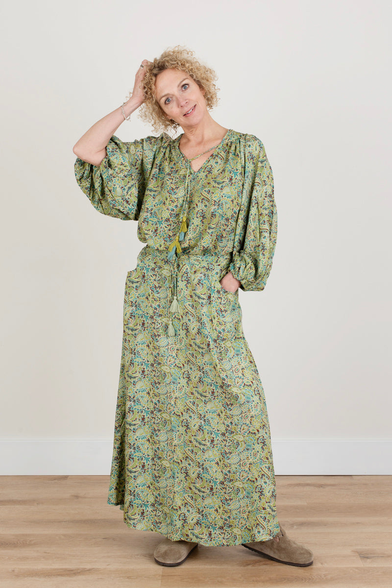 Green Pattern Blouse