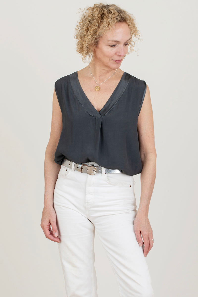 Grey Vest Top
