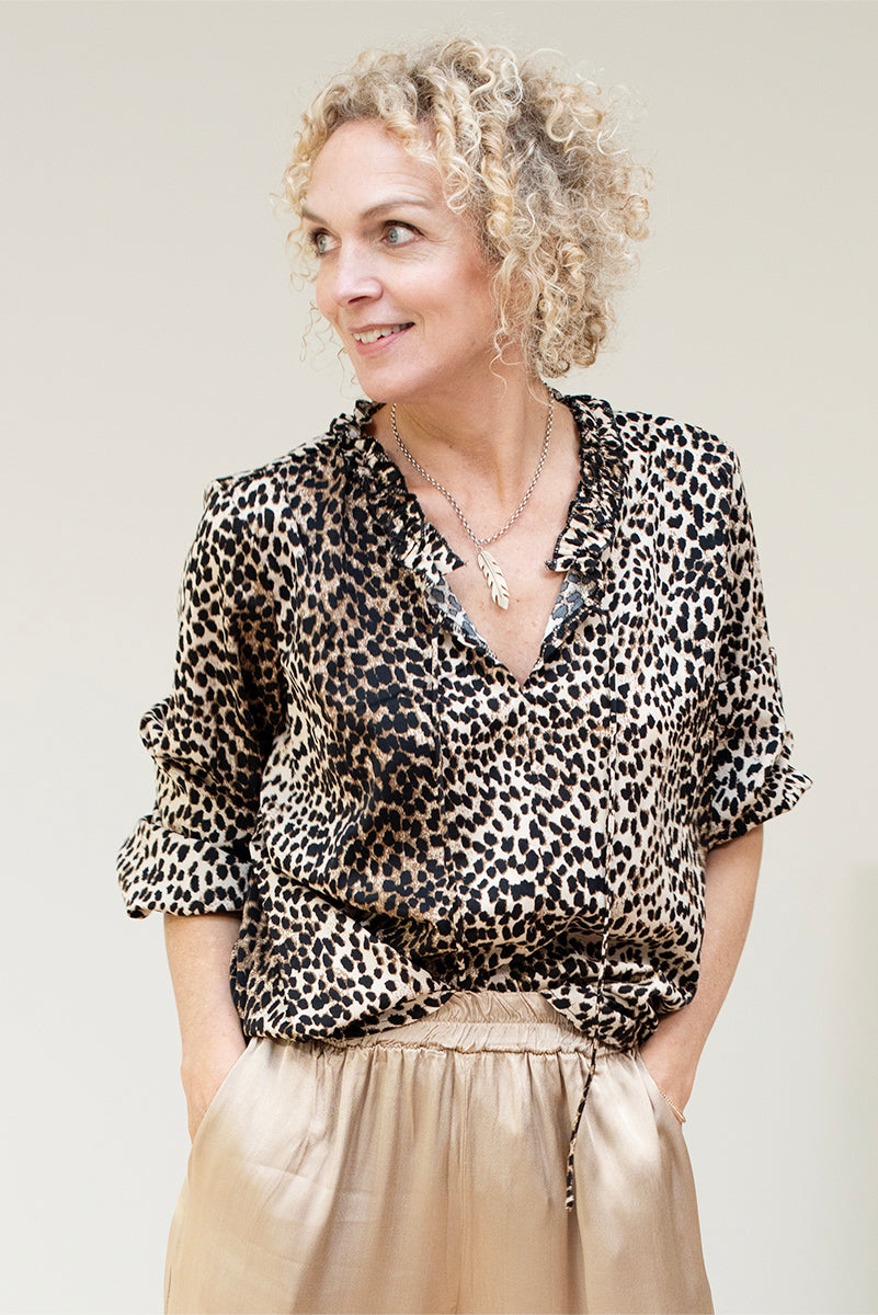 Leopard print blouse