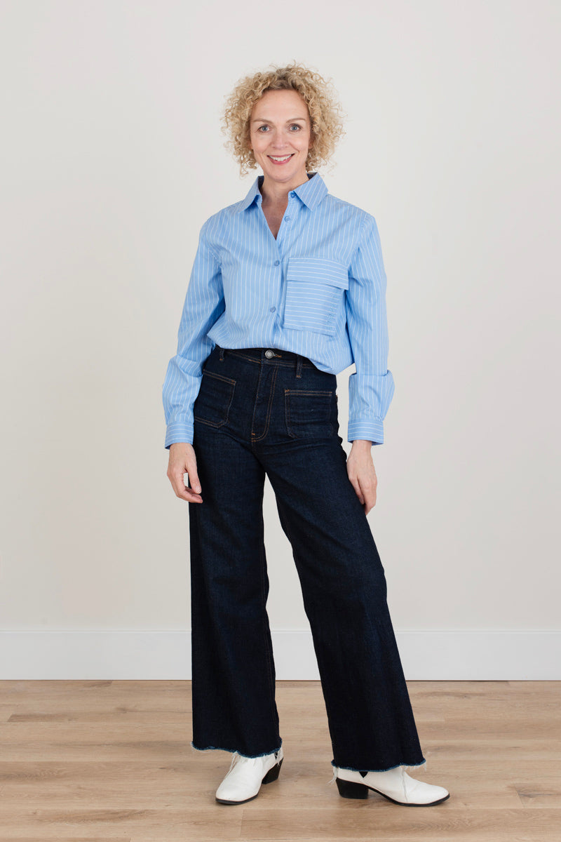 Light Blue Stripped Shirt