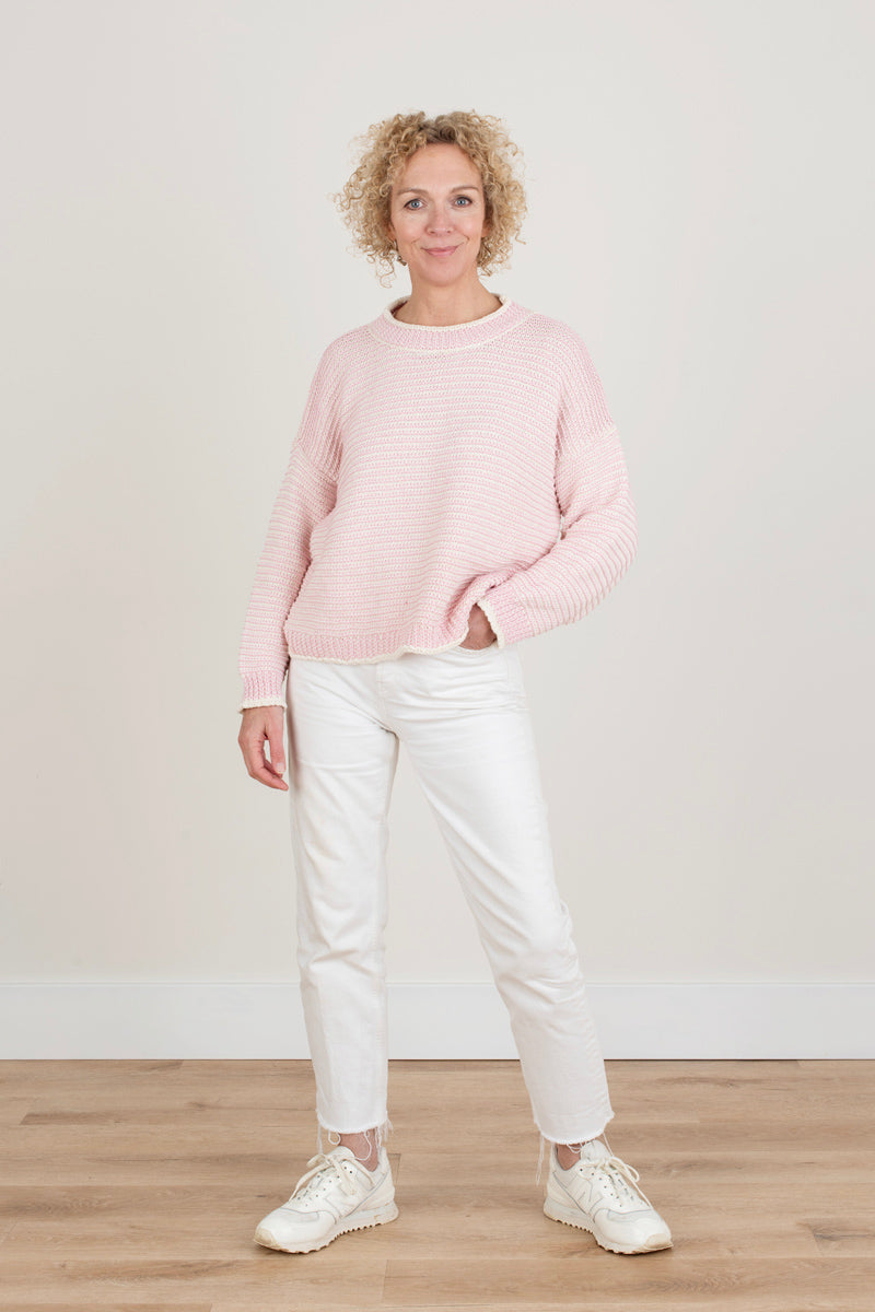 Pink Ribbed Jumper