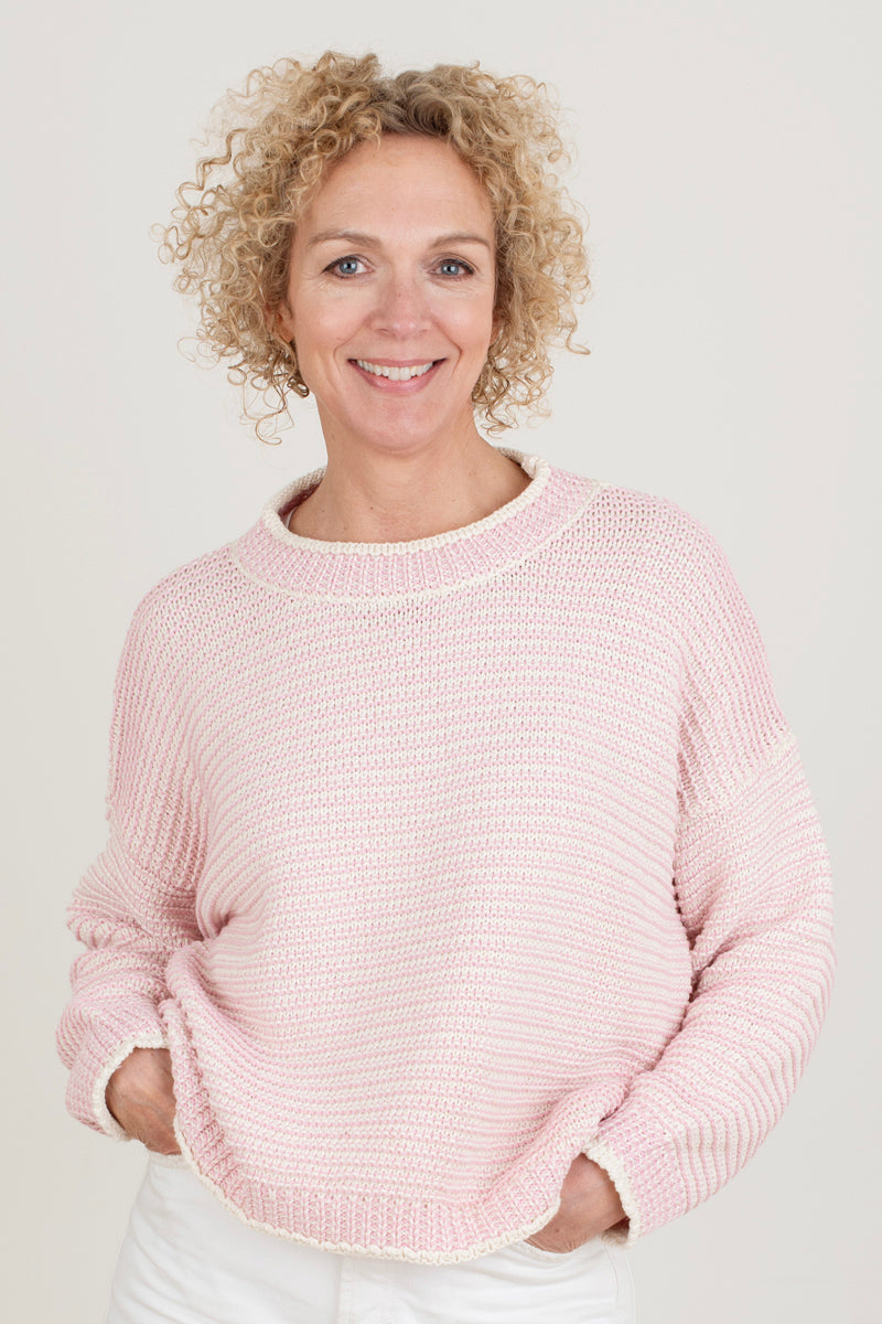 Pink Ribbed Jumper