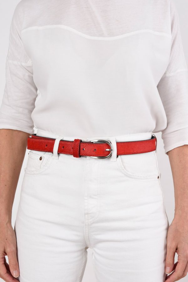 Red Leather Belt