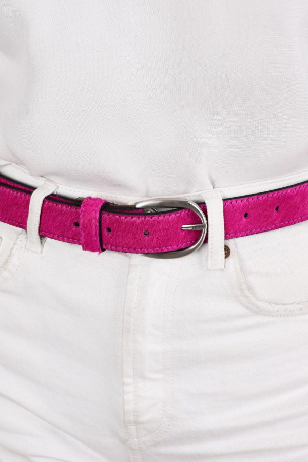 Pink Leather Belt