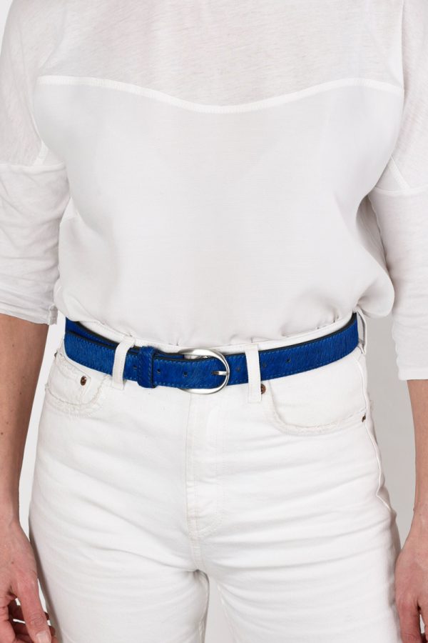 Blue Leather Belt