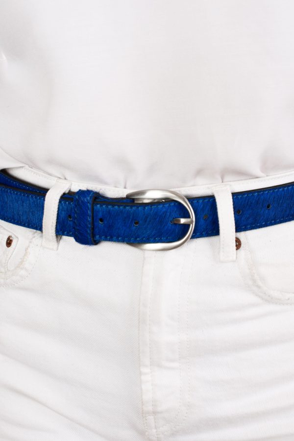 Blue Leather Belt