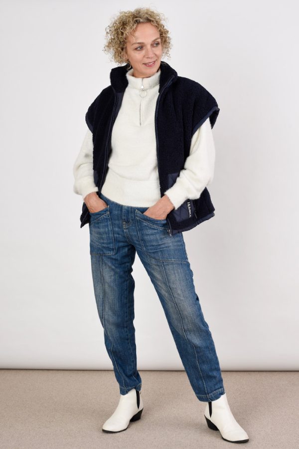 Navy gilet by Karen Dean, Personal Stylist at Wink To The Wardrobe Boutique