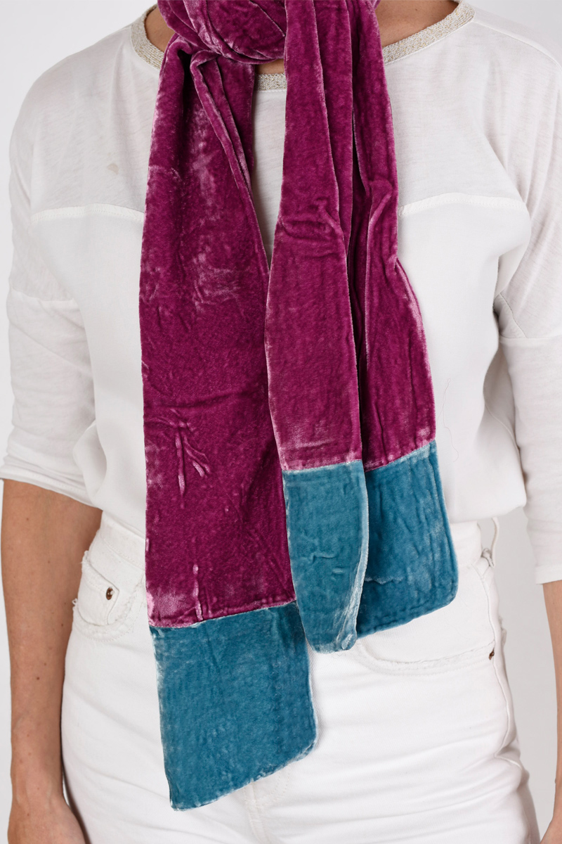 Velvet scarf best sale